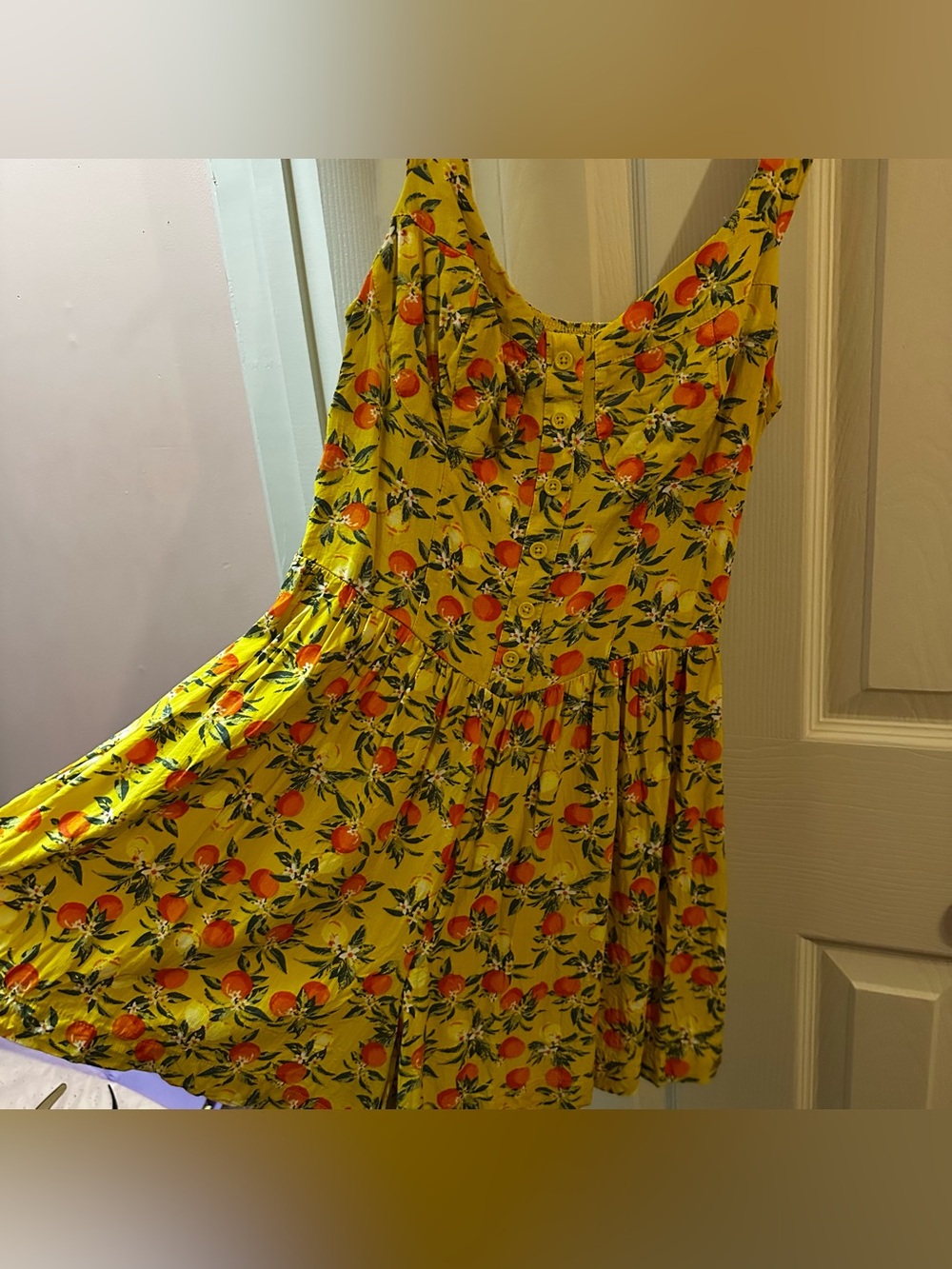 Wild Fable Orange Fruit Print Romper Womens XS